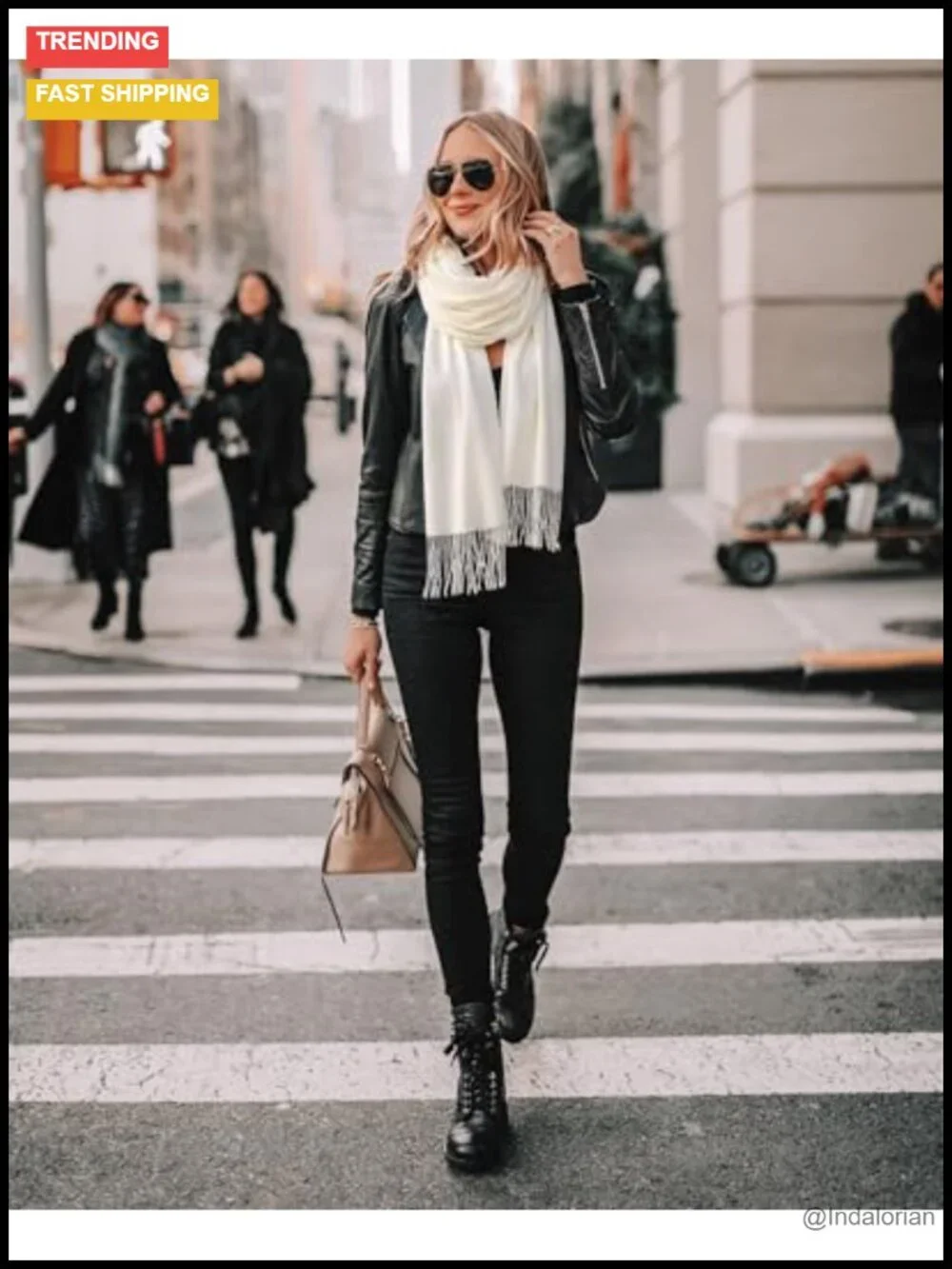 Ultra Soft Long Winter Scarf Shawl with Tassels – Polyester Warm Wrap for Cold